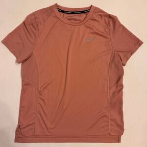 Nike Running Women's Light Pink Short Sleeve T-Shirt Sz M Mesh Sleeve